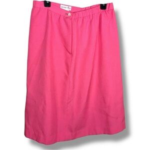 Vintage Size 18 *READ MEASUREMENTS Grand Tier Pink Pencil Skirt Retro Barbie
